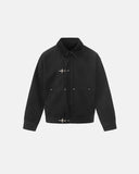 Acid Wash Metal Clasp Cargo Jacket | Inflation Streetwear