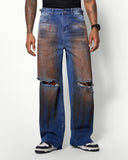 Acid Washed Ripped Baggy Jeans | Inflation Streetwear