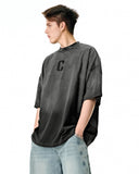 Monkey Washed Towel Embroidery Tshirt | Inflation Streetwear