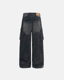 Acid Washed Corduroy Cargo Barrel Pants | Inflation Streetwear