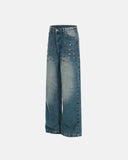 Studded Straight-Leg Denim Jeans | Inflation Streetwear