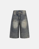 Cinch Back Buckle Acid Washed Jorts | Inflation Streetwear