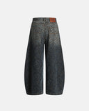 Vintage Leopard Print Barrel Jeans | Inflation Streetwear