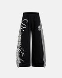 Script Stripe Baggy Sweatpants| Inflation Streetwear