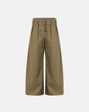 Pinstripe Buttons Barrel Suit Pants | Inflation Streetwear