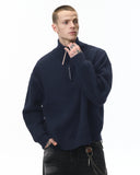 Quarter Zip Up Mock Neck Sweaters | Inflation Streetwear