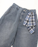 Acid Wash Detachable Bandana Baggy Jeans | Inflation Streetwear