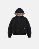 Leopard Faux Fur Lined Cropped Padded Jacket | Inflation Streetwear