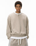 Boxy Fit Henley Collar Sweatshirt | Inflation Streetwear