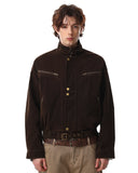 Cropped Suede Cotton Padded Jacket | Inflation Streetwear