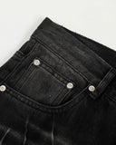 Whisker Washed Flared Baggy Jeans | Inflation Streetwear