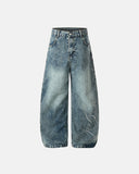 Rhinestone Acid Wash Baggy Jeans | Inflation Streetwear