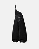 Asymmetric Buckle Denim Overalls Jeans | Inflation Streetwear