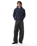 Washed Clasp Fireman Hooded Denim Jacket | Inflation Streetwear