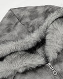 Suede Faux Fur Cotton Padded Jacket | Inflation Streetwear