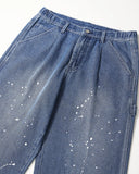 Splash Ink Print Straight Leg Denim Jeans | Inflation Streetwear