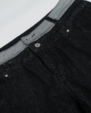Double Waist Raw Denim Straight Leg Jeans | Inflation Streetwear