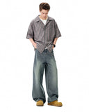 Washed Straight Leg Denim Pants | Inflation Streetwear