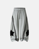 Contrast Patchwork Barrel Sweatpants | Inflation Streetwear