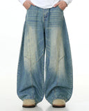 Acid Wash Baggy Barrel Jeans | Inflation Streetwear