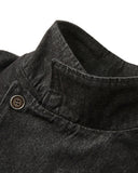 Cropped Asymmetric Button Denim Jacket | Inflation Streetwear