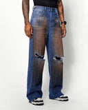 Acid Washed Ripped Baggy Jeans | Inflation Streetwear