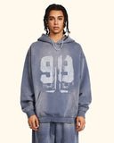 Graffiti Print Washed Fleece hoodie | Inflation Streetwear