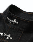 Metal Toggle Raw Denim Jacket | Inflation Streetwear