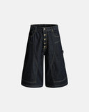 Deconstructed Wide leg Longline Jorts | Inflation Streetwear
