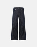 Cinch Back Raw Baggy Jeans | Inflation Streetwear