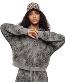 Leopard Print Boxy Zip Up Hoodie | Inflation Streetwear