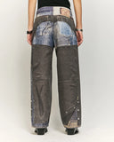 Colorblock Digital Printing Cotton Jeans | Inflation Streetwear