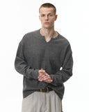 V-neck Long Sleeve Waffle Tees | Inflation Streetwear