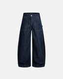 Dark Indigo Baggy Barrel Jeans | Inflation Streetwear
