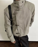 Khaki Canvas Clasp Jacket | Inflation Streetwear