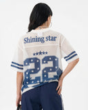 Star Graphic Oversized Mesh Jersey | Inflation Streetwear