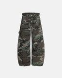 Double Waist Camo Cargo Pants | Inflation Streetwear