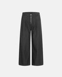 Pinstripe Button-Down Straight Leg Pants | Inflation Streetwear