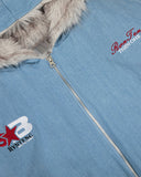 Appliqué Embroidery Faux Fur Padded Jacket | Inflation Streetwear