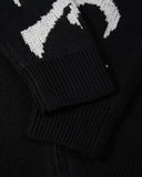 Tribal Flame Jacquard Zip Knit Cardigan | Inflation Streetwear