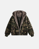 Camo Faux Fur Lined Bomber Jacket | Inflation Streetwear