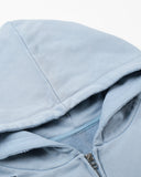 Graffiti Character Distressed Washed Zip Hoodies | Inflation Streetwear