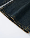 Acid Wash Rhinestone Chain Baggy Jeans | Inflation Streetwear