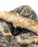 Detachable Faux Fur Camo Bomber Jacket | Inflation Streetwear
