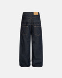 Double Waist Raw Baggy Jeans| Inflation Streetwear