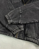 Distressed Stiching Aicd Wash Zip Up Hoodies | Inflation Streetwear