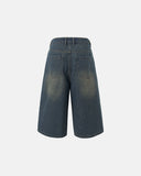 Acid Wash Flame Frayed Jorts | Inflation Streetwear