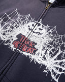 Spider Web Monkey Wash Zip Up Hoodies | Inflation Streetwear