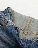 Folded Waist Monkey Wash Barrel Jeans | Inflation Streetwear