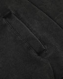 Chain Acid Wash Zip Up Jacket With Fur Collar | Inflation Streetwear